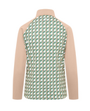SWING OUT SISTER Heather 1/4 Zip Pattern Fleece Noughty Green