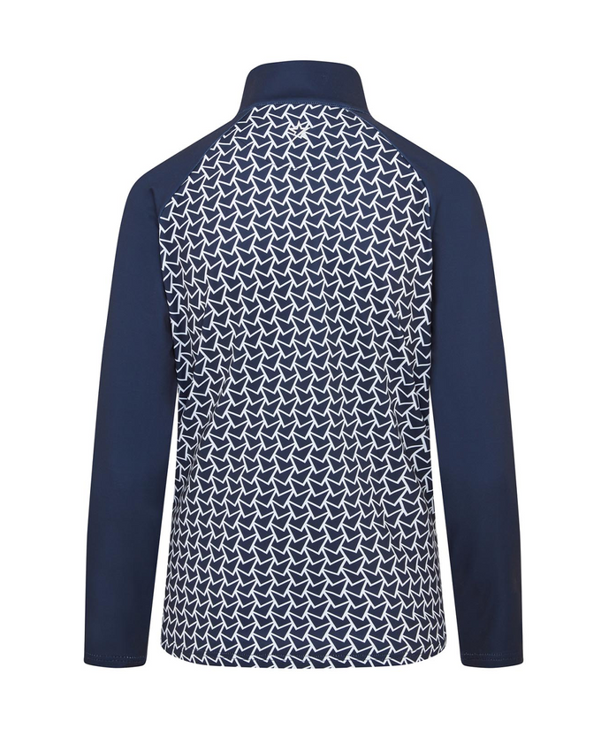 SWING OUT SISTER Heidi 1/4 Zip Fleeced Mid Layer Megabyte Navy