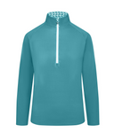 SWING OUT SISTER Heidi 1/4 Zip Fleeced Mid Layer Megabyte Teal