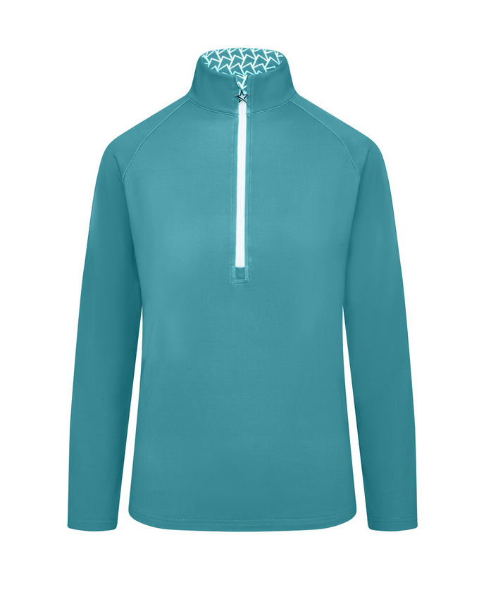 SWING OUT SISTER Heidi 1/4 Zip Fleeced Mid Layer Megabyte Teal