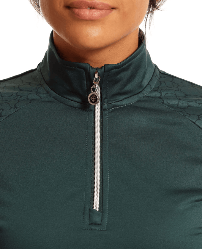 ISLAND GREEN Lined Windstopper Top 2316 Teal/Navy