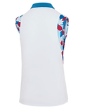 ISLAND GREEN Leaf Sleeveless Polo 332 White