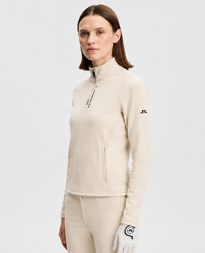J.Lindeberg Selena Full Zip Mid Layer Moonbeam