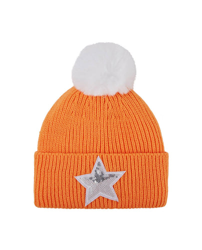 SWING OUT SISTER Jamine Fur Bobble Hat Orange Fizz