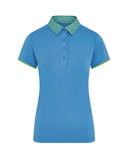 SWING OUT SISTER Luca Cap Sleeve Polo Ocean Bloom