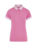 SWING OUT SISTER Luca Cap Sleeve Polo Coral Whisper