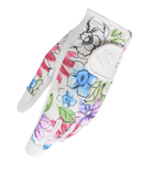 SURPRIZE SHOP Comfort Stretch Cabretta Leather Ladies Golf Glove - Botanical Sketch