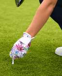SURPRIZE SHOP Comfort Stretch Cabretta Leather Ladies Golf Glove - Botanical Sketch