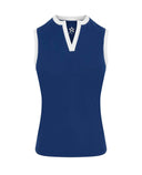 SWING OUT SISTER Louise Elite Sleeveless Polo True Blue