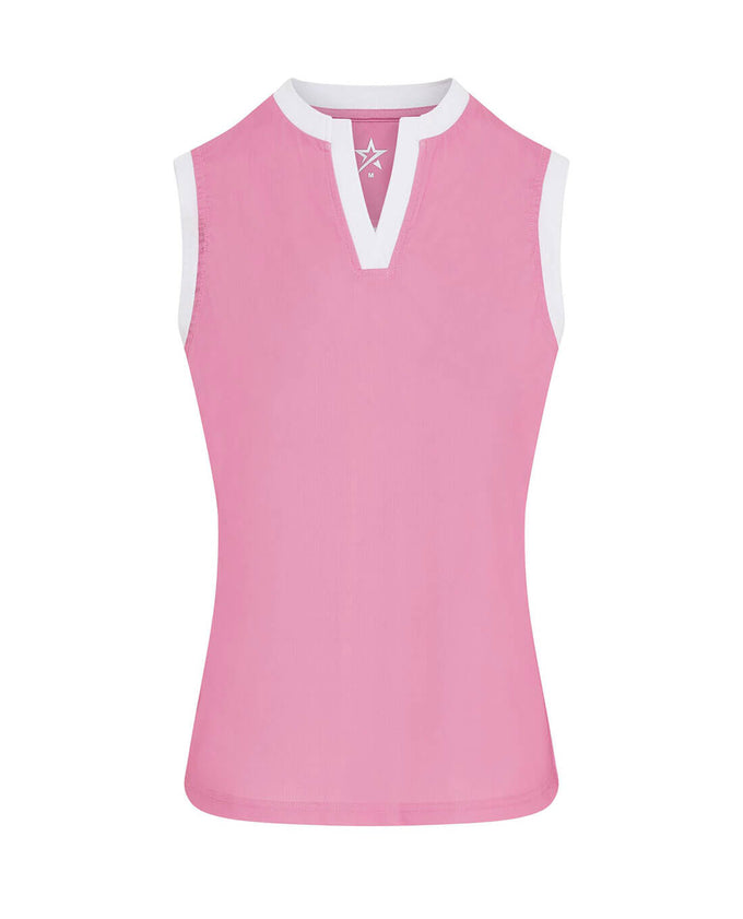 SWING OUT SISTER Louise Elite Sleeveless Polo Super Pink
