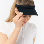 SURPRIZESHOP Clip Golf Visor with Ball Marker - Black - One Size / Black