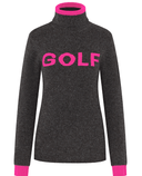 SWING OUT SISTER Gigi Golf Sweater Neon Pink & Ultimate Grey