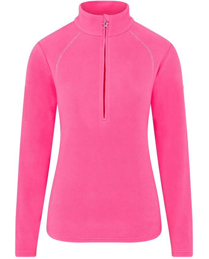 SWING OUT SISTER Bonny Fleece 1/4 Zip Neon Pink