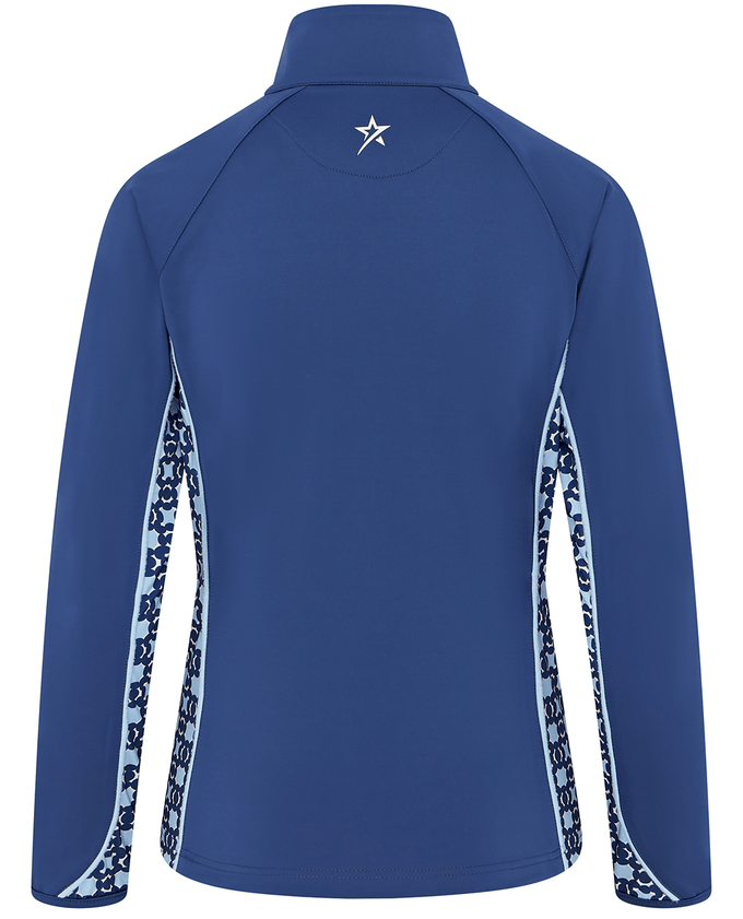 SWING OUT SISTER Maisy Print 1/4 Zip Top Blue & Twilight