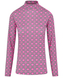 SWING OUT SISTER Olivia Roll Neck Pink & Grey