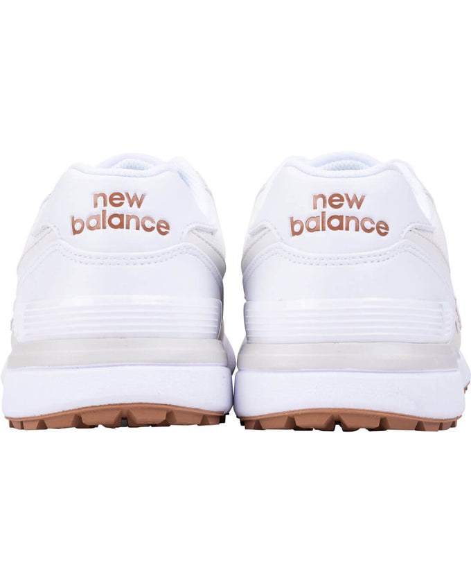 NEW BALANCE Womens 574 Greens V2 Waterproof Golf Shoe White / Beige