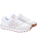 NEW BALANCE Womens 574 Greens V2 Waterproof Golf Shoe White / Beige