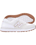 NEW BALANCE Womens 574 Greens V2 Waterproof Golf Shoe White / Beige