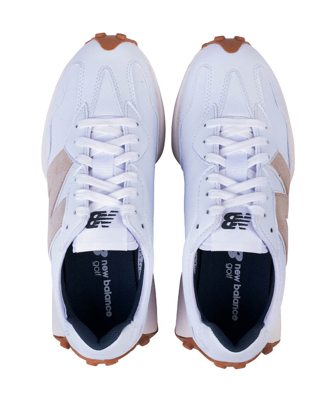 NEW BALANCE Womens 327 Waterproof Golf Shoe - Spikeless White/Tan