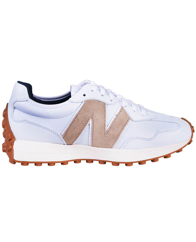 NEW BALANCE Womens 327 Golf Shoe - Spikeless White / Tan