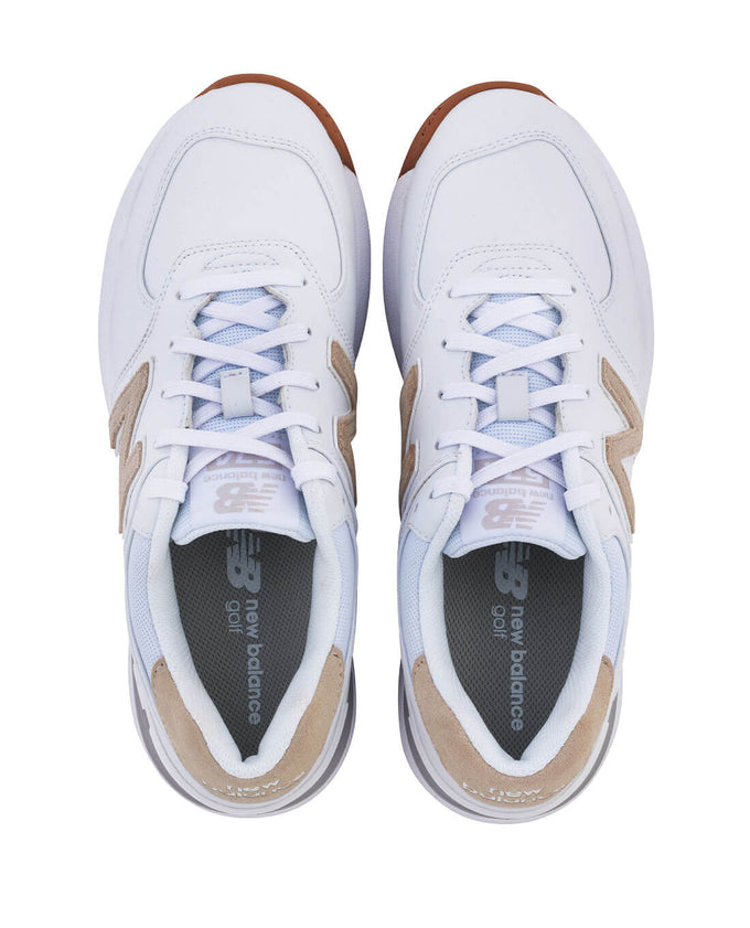 NEW BALANCE Womens 574 Greens V2 Waterproof Golf Shoe White