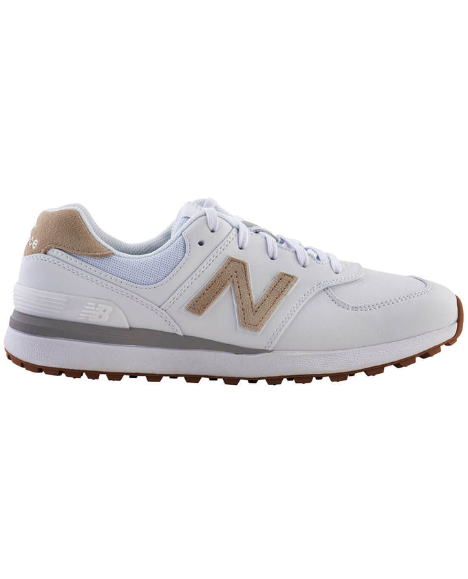 NEW BALANCE Womens 574 Greens V2 Waterproof Golf Shoe White