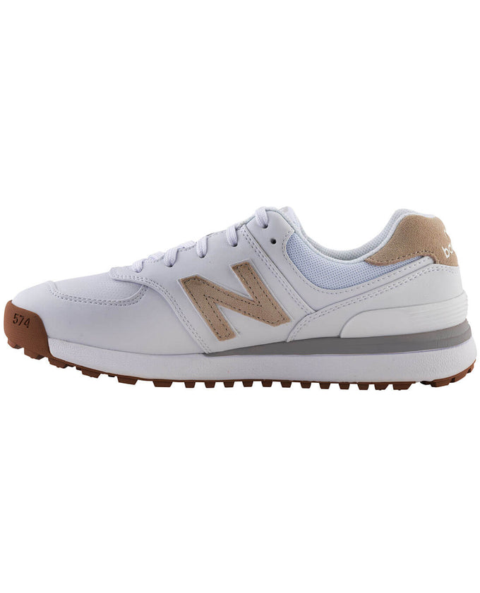 NEW BALANCE Womens 574 Greens V2 Waterproof Golf Shoe White