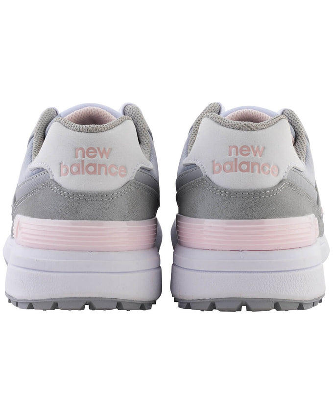 NEW BALANCE Womens 574 Greens V2 Waterproof Golf Shoe Grey/Pink