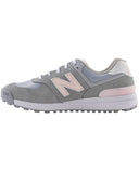 NEW BALANCE Womens 574 Greens V2 Waterproof Golf Shoe Grey/Pink
