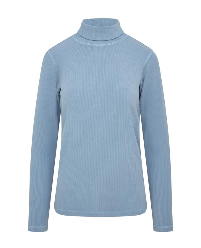 SWING OUT SISTER Natasha Ribbed Roll Neck Blue Aura