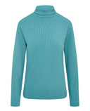 SWING OUT SISTER Natasha Ribbed Roll Neck Crystal Teal