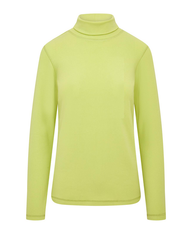 SWING OUT SISTER Natasha Ribbed Roll Neck Green Glow