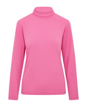 SWING OUT SISTER Natasha Ribbed Roll Neck Super Pink