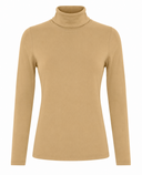 SWING OUT SISTER Natasha Ribbed Roll Neck Caramel Latte