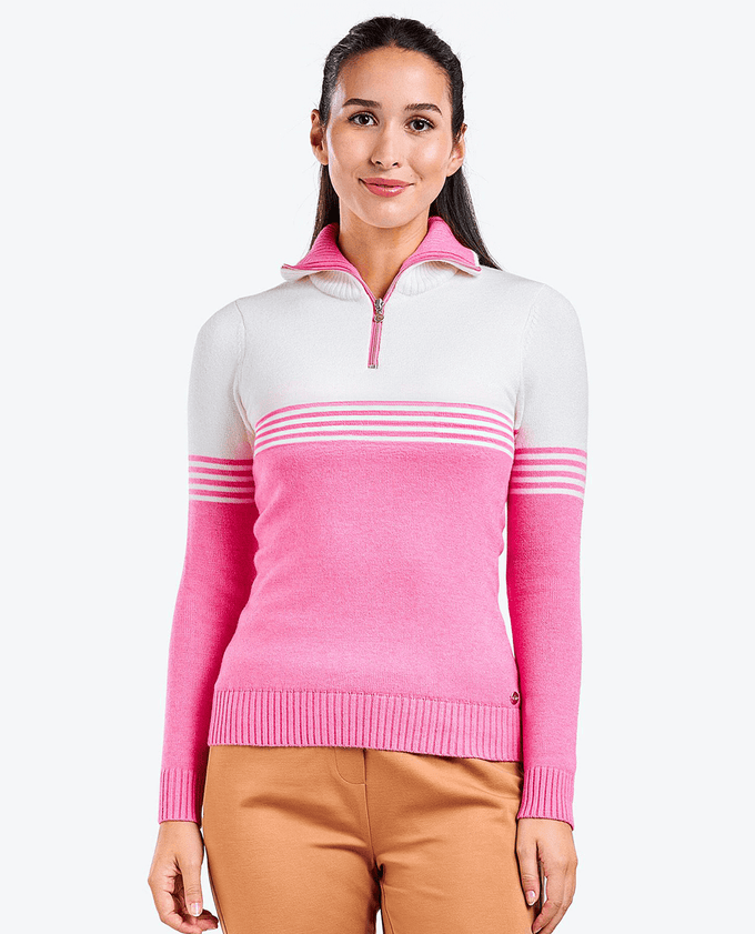 NIVO Gretta Half Zip Sweater 222 Rosebush