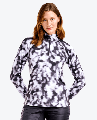 NIVO Dallas Mock Long Sleeve Polo 191 Black/White