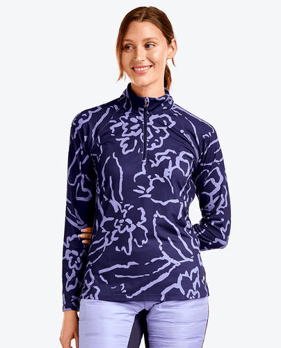 NIVO Dallas Mock Long Sleeve Polo 191 Navy