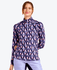 NIVO Dallas Mock Long Sleeve Polo 191 Pansy Garden