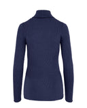 SWING OUT SISTER Nia Ribbed Winter Roll Neck True Navy