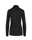 SWING OUT SISTER Nia Ribbed Winter Roll Neck Pitch Black