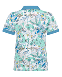 ORIGINAL PENGUIN Polo floral rétro à manches 3/4 OGKSD007 Blanc