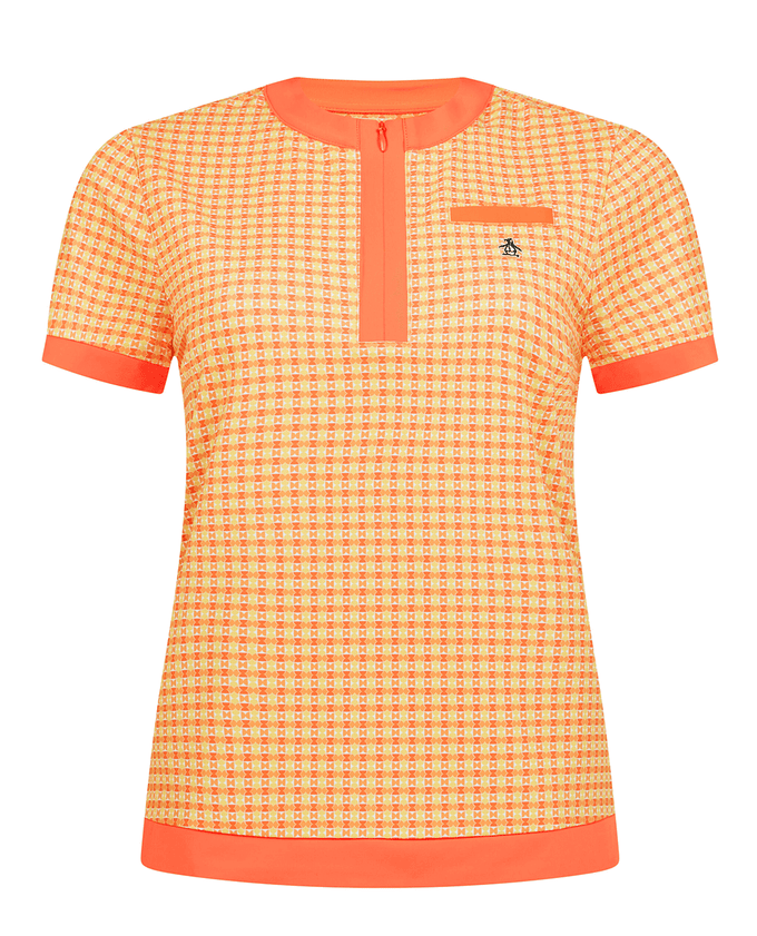 ORIGINAL PENGUIN Pete's Bow Tie Block Polo OGKSF067 Coral Quartz