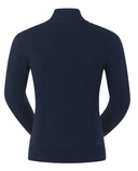 PURE GOLF Sorrell Cable Knit Lined Quarter Zip Jumper 501 Navy