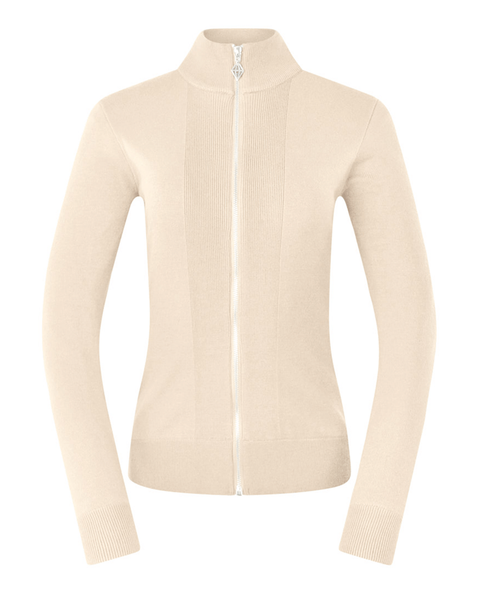 PURE GOLF Blair Full Zip Lined Cardigan 506 Champagne