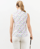 PURE GOLF Rise Sleeveless Polo 008 Ethereal Bouquet