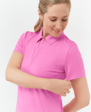 PURE GOLF Christina Cap Sleeve Polo 010 Candy Pink