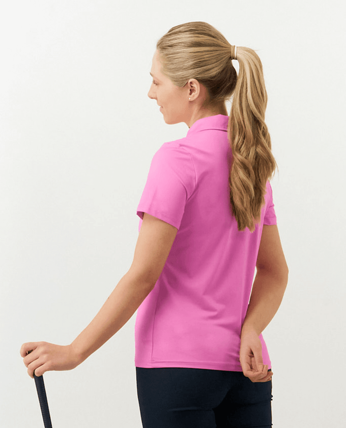 PURE GOLF Christina Cap Sleeve Polo 010 Candy Pink