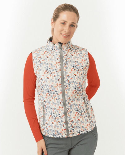 PURE GOLF Annona Gilet à Motifs 406 Champagne Orchidée