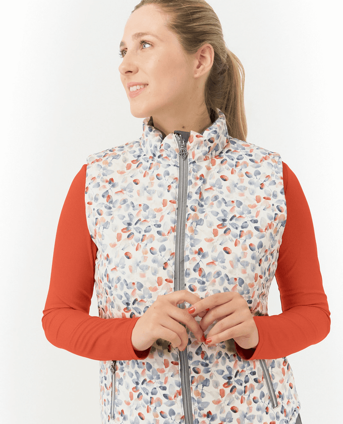 PURE GOLF Annona Gilet à Motifs 406 Champagne Orchidée