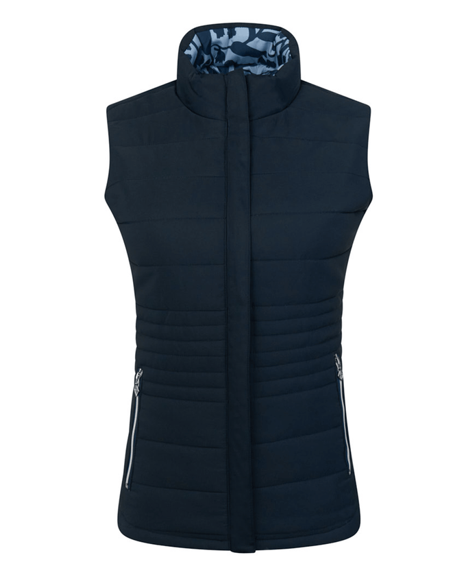 PURE GOLF Eve Reversible Vest 406 Midnight Rose Navy